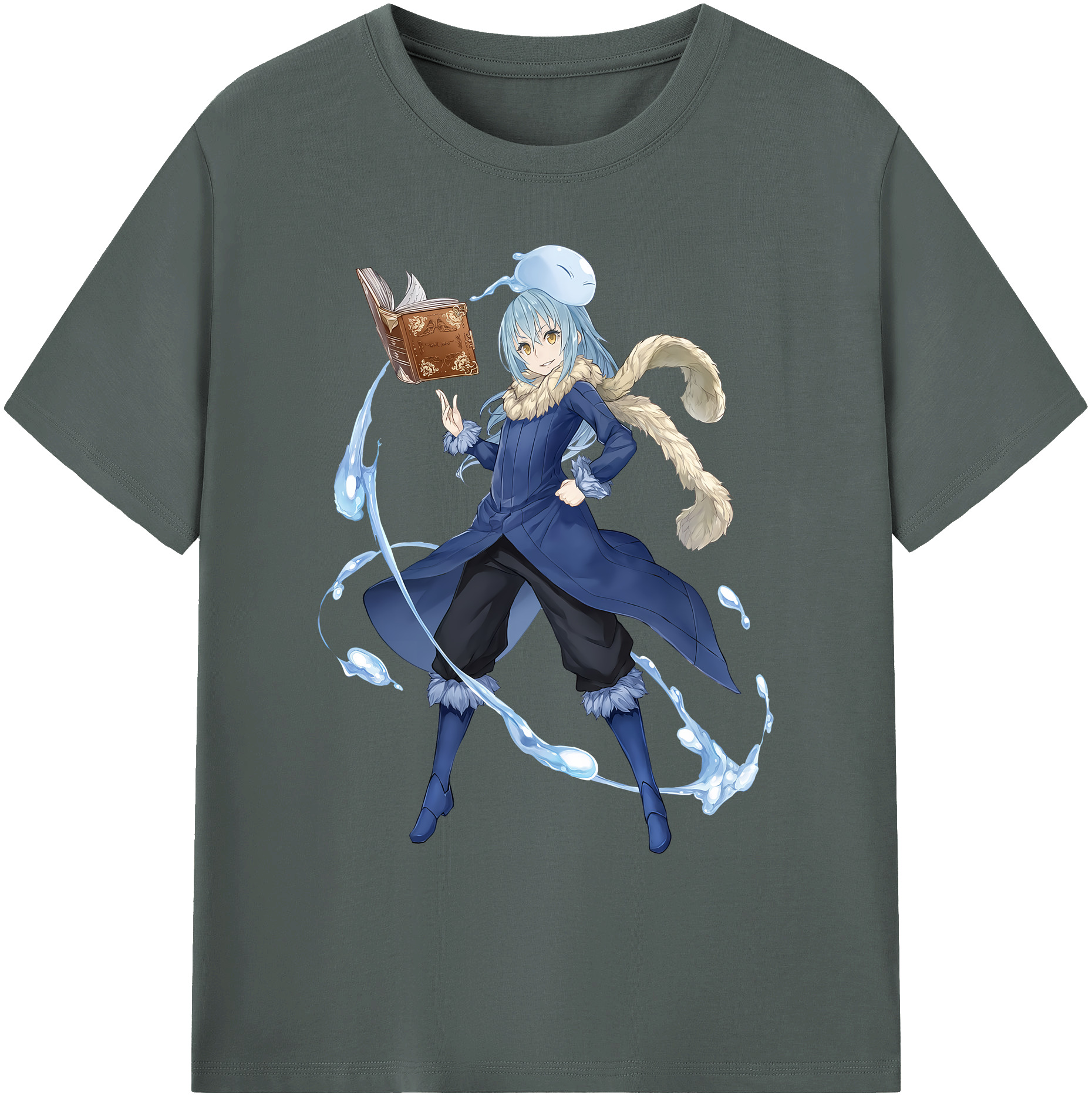 （画像用） 転スラ Regarding Reincarnated to Slime 綿100％ メンズ半袖Tシャツ｜肌触りやわらか＆通気性